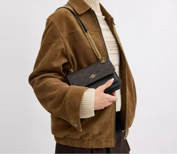 Coach Mini Klare Crossbody Bag Signature Canvas & Leather Brown/Black