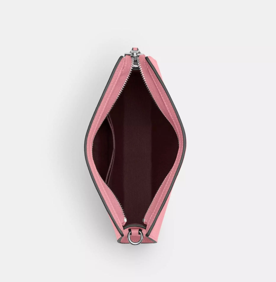Coach Pebble Leather Slim Crossbody In Pink