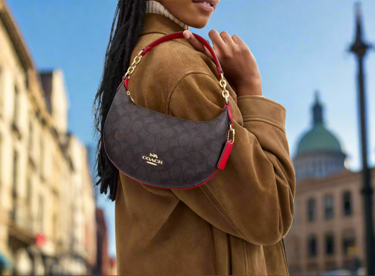 Coach Mini Payton Bag With Signature Canvas & Leather