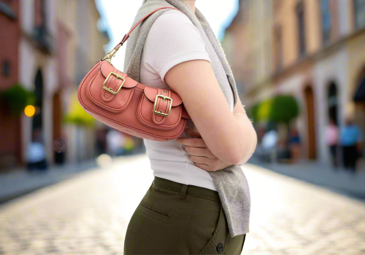 Coach Leather Ashton Bag In Deep Coral