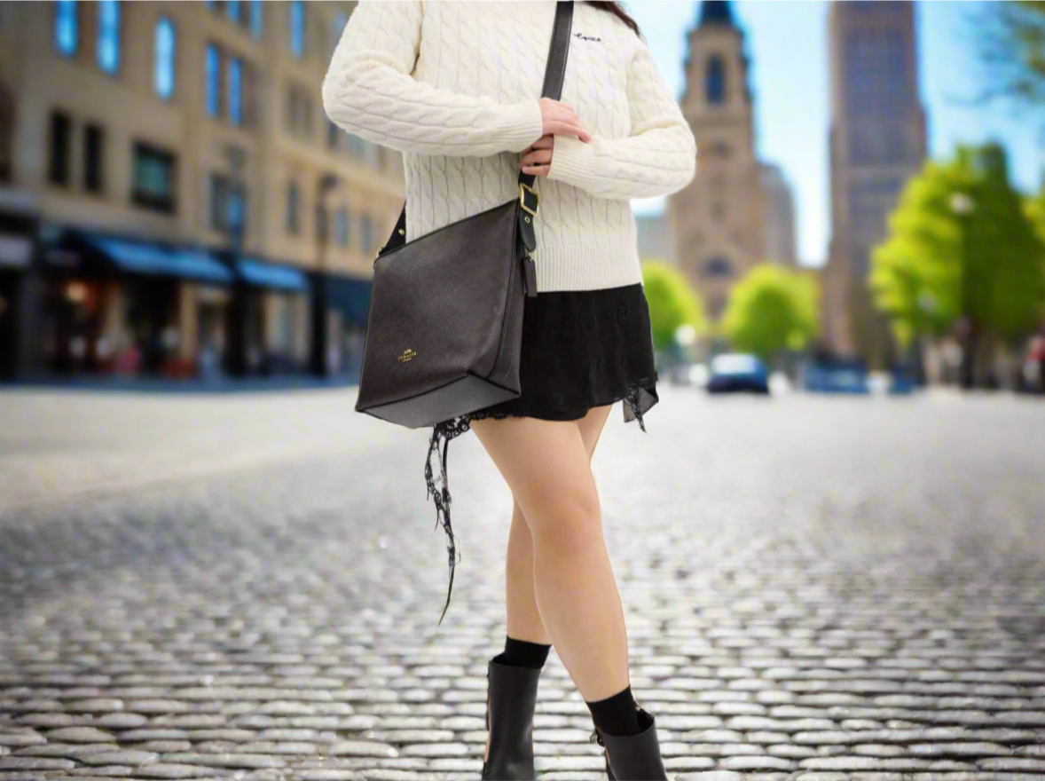 Coach Val Duffel Bag In Signature Canvas & Leather