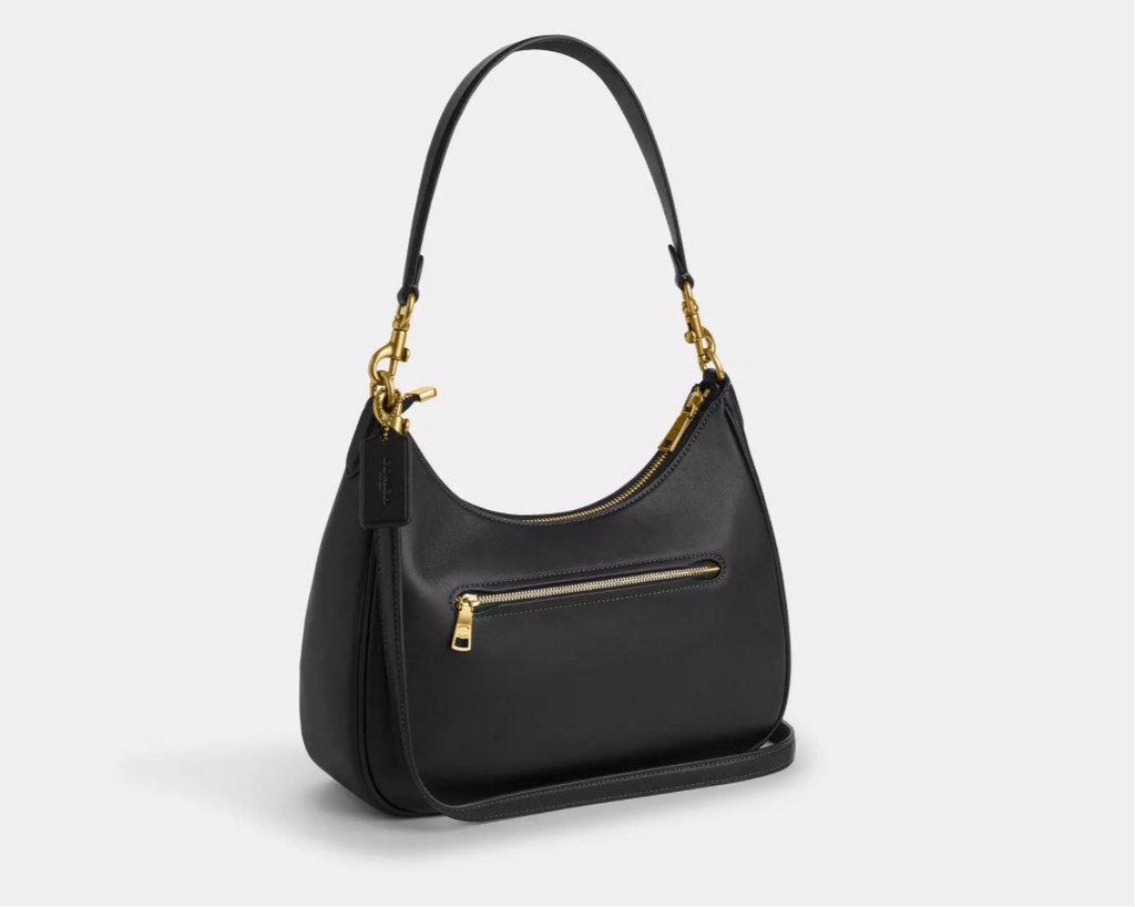 Coach Leather Teri Hobo Bag With Grommets In Gold/Black
