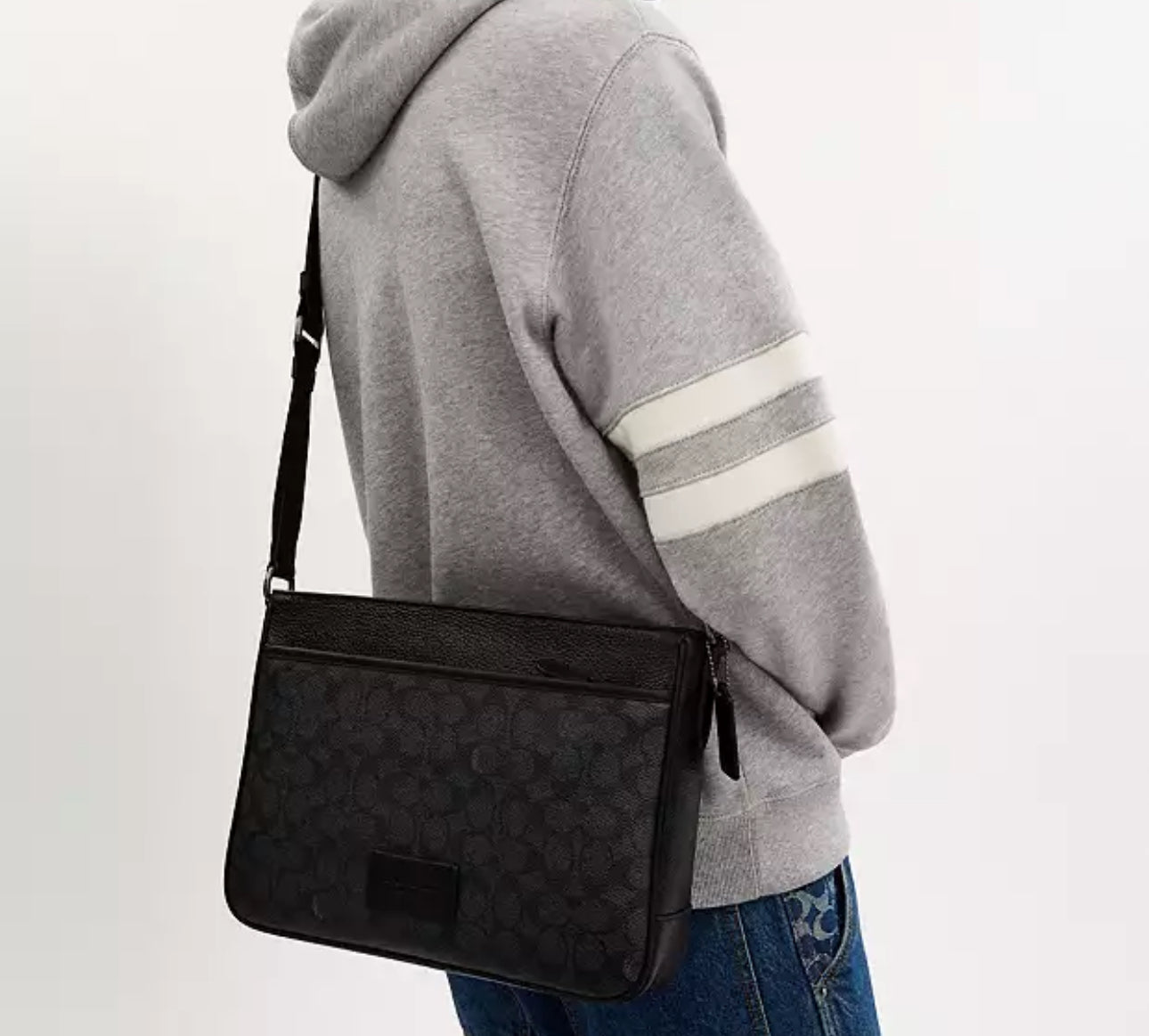 Coach Men’s District Crossbody Bag In Signature Canvas & Leather