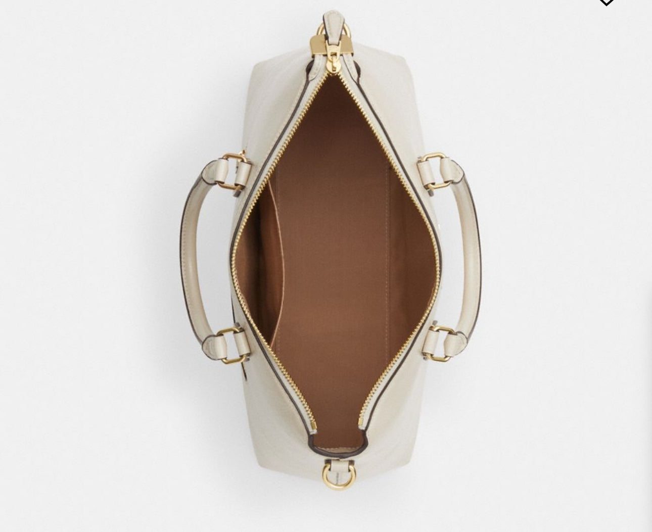 Coach Georgia Satchel Bag In Patent Leather Gold/Pearl