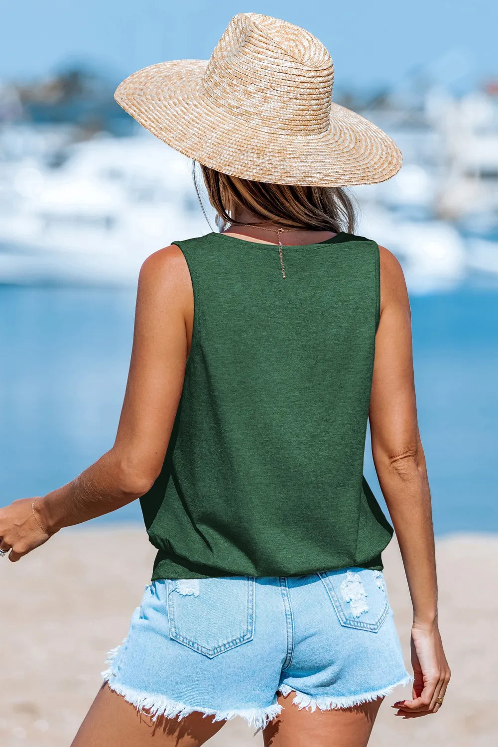Earthy Waves Khaki Top