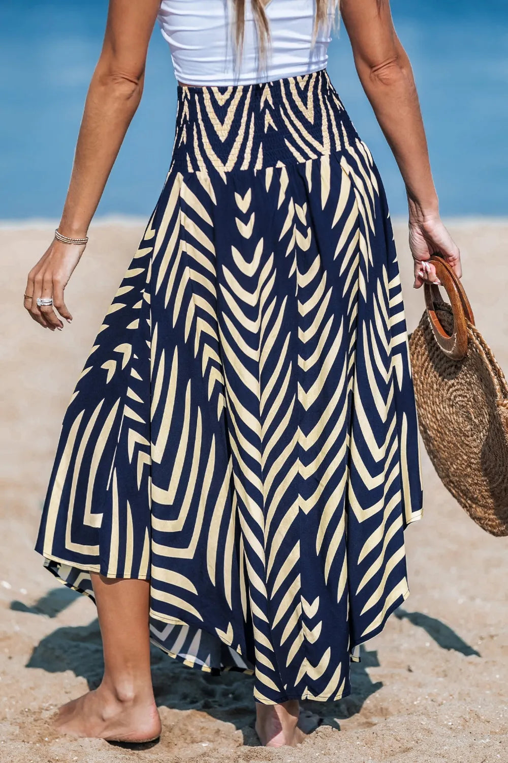 Palm Cove Tropical Midi Skirt