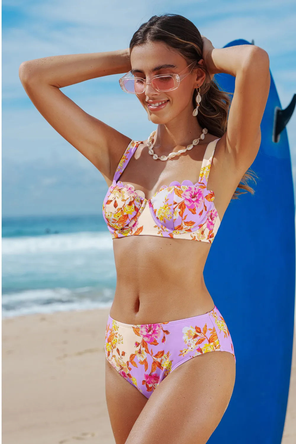 In Technicolor Floral Bikini Set