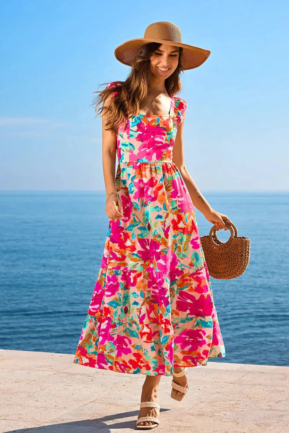 Juicy Blossom Floral Maxi Dress