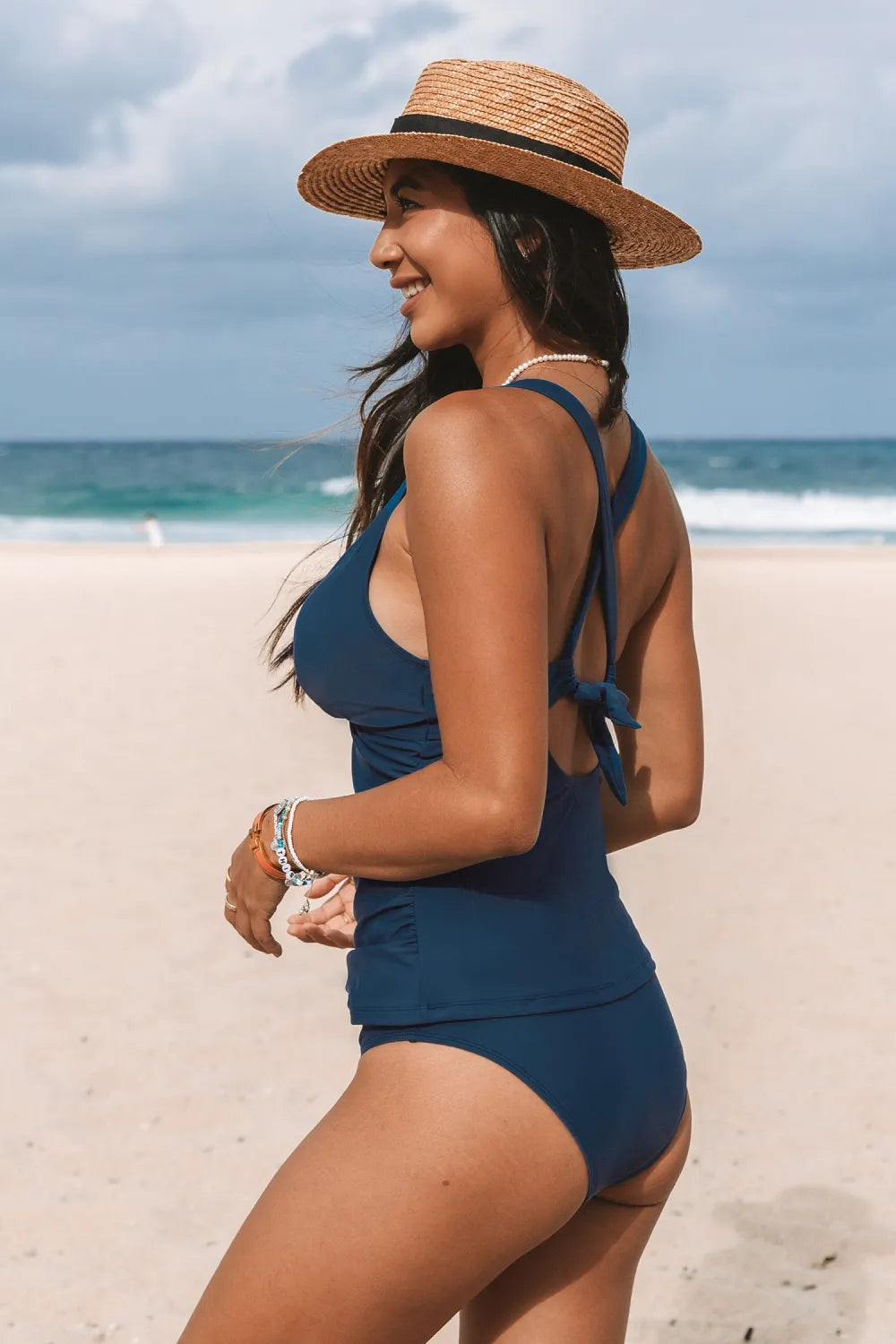 Escaping Crossback Tankini Top & Standard Bottoms Set