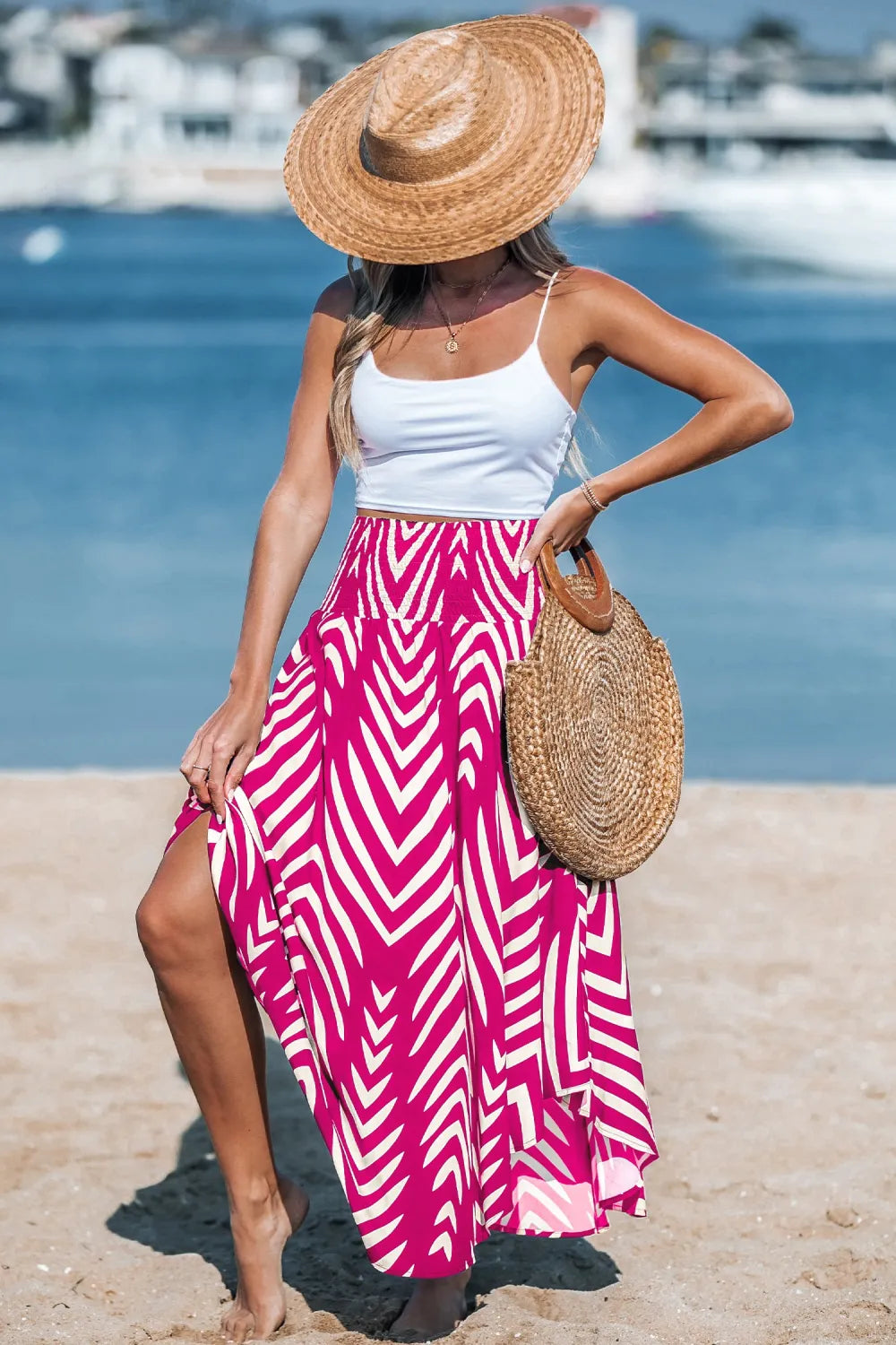 Palm Cove Tropical Midi Skirt