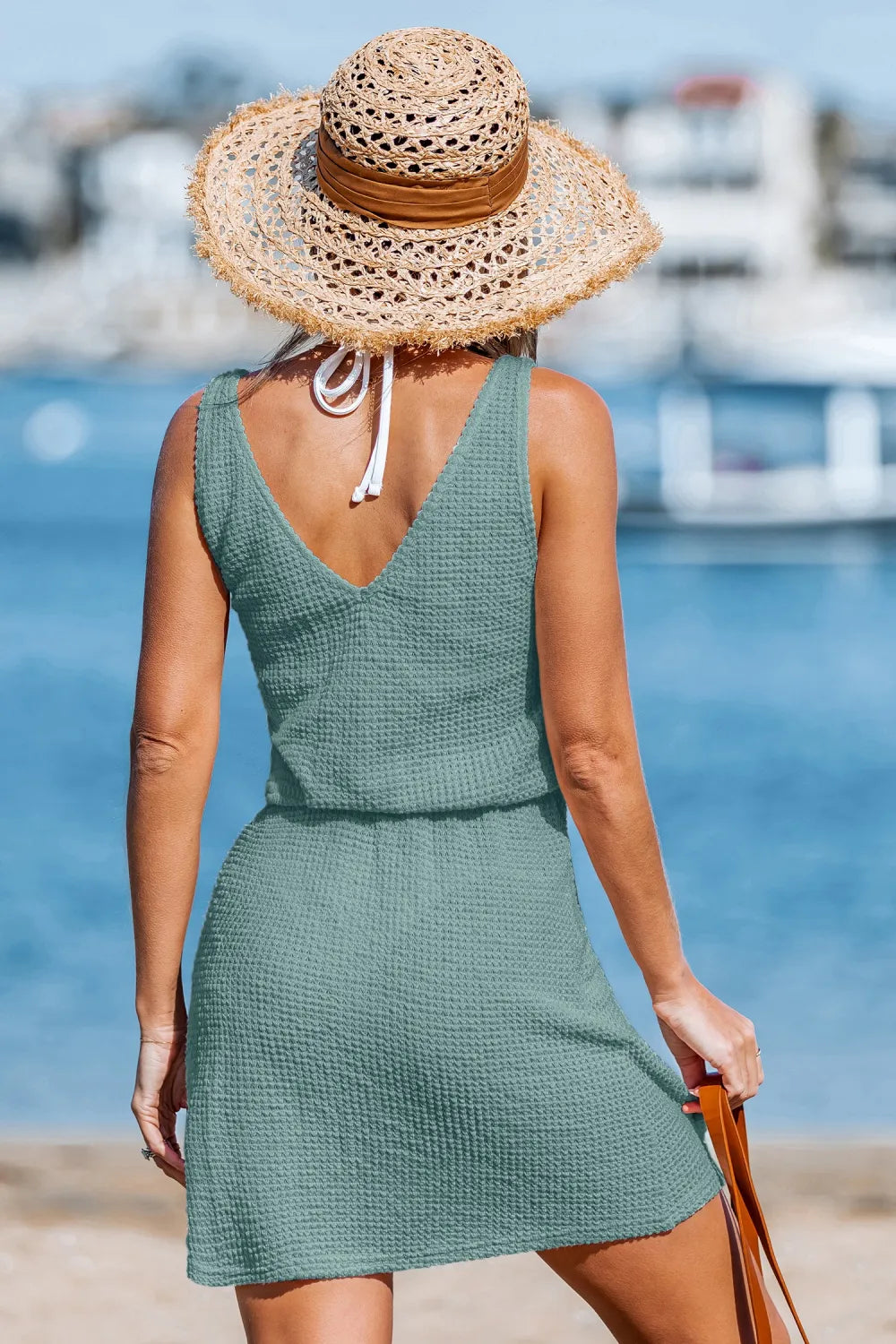 Chasing Horizons Black Cover-Up Mini Dress