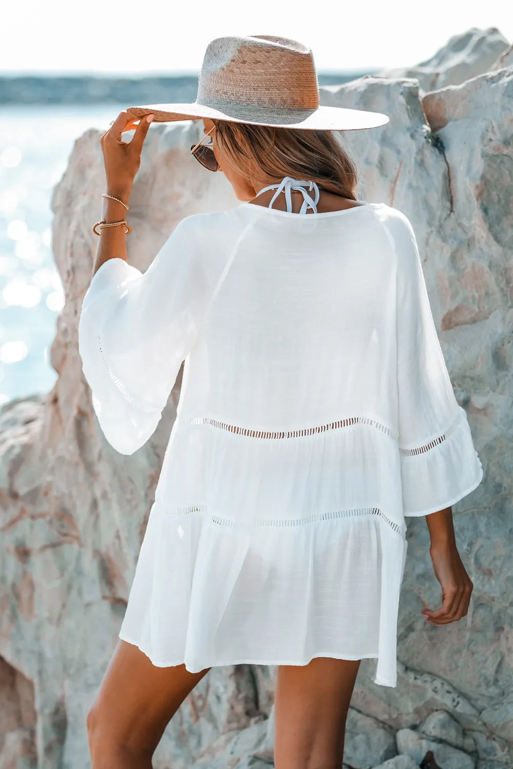 Twilight Tide Navy Cover-Up Mini Dress