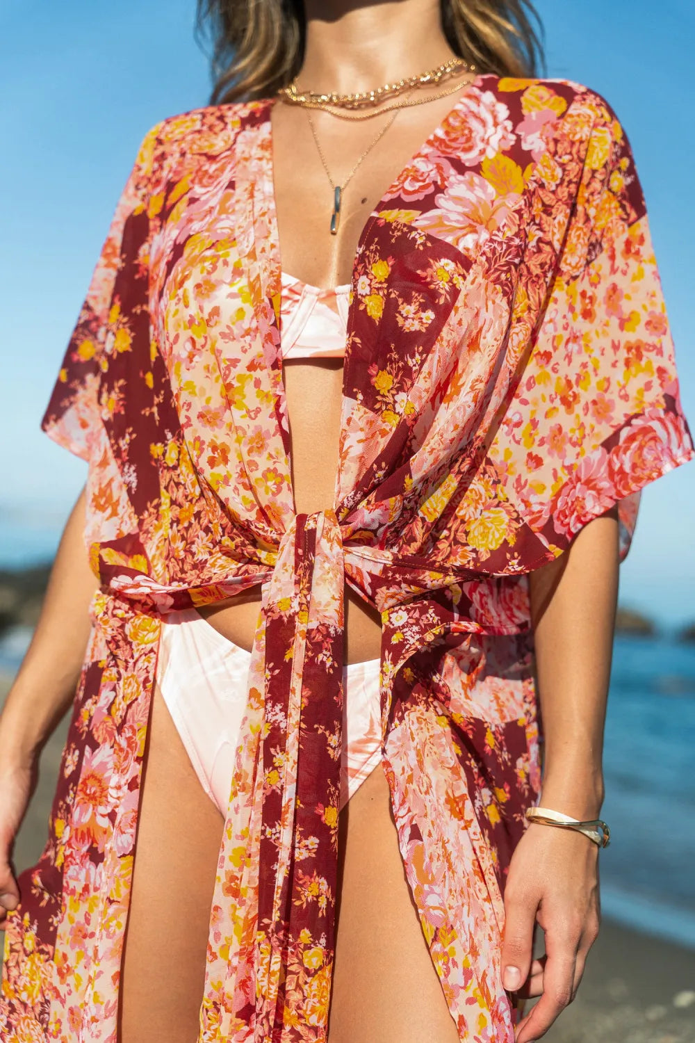 Festival Bound Floral Cover-Up Kimono