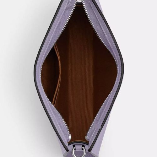Coach Leather Slim Crossbody Bag In Violet