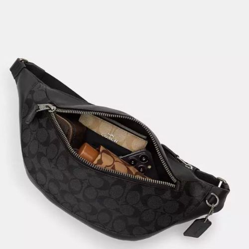 Coach Men’s Warren Belt Bag In Signature Canvas & Leather