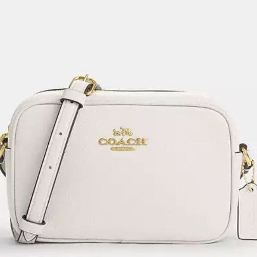 Coach Leather Mini Jamie Camera Crossbody Bag Chalk/Gold