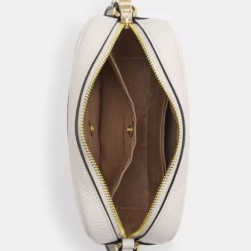 Coach Leather Mini Jamie Camera Crossbody Bag Chalk/Gold