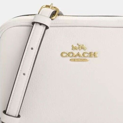 Coach Leather Mini Jamie Camera Crossbody Bag Chalk/Gold